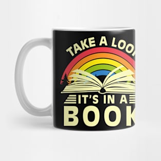 Take a look it's in a book,Reading rainbow Mug